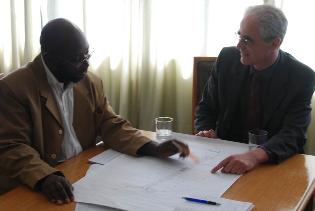 Consulting session with Hartmut in Harare, Zimbabwe
