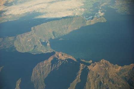 Aerial view of Reunion Island 