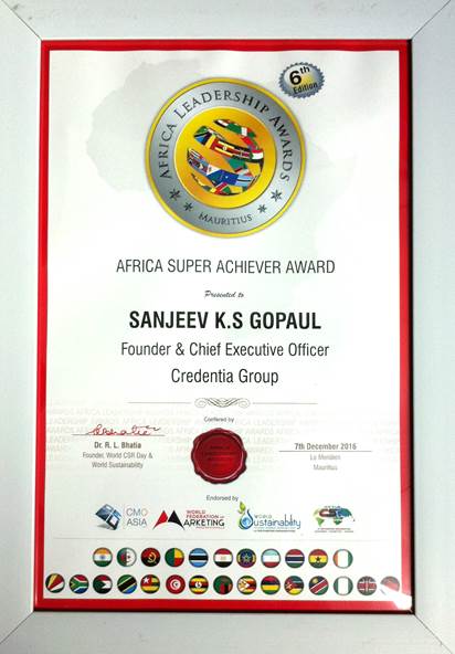 Sanjeev Gopaul - Award 2